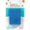 Blue Glitter Spiral Candles  | Candles