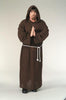 Hooded monk robe and cord belt