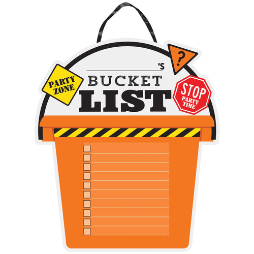 Bucket List Cardboard Sign