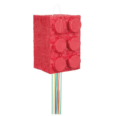 Building Blocks Birthday 3D Pinata Pull String