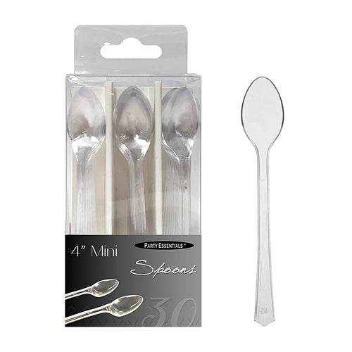 CLEAR MINI SPOONS – 30 CT.