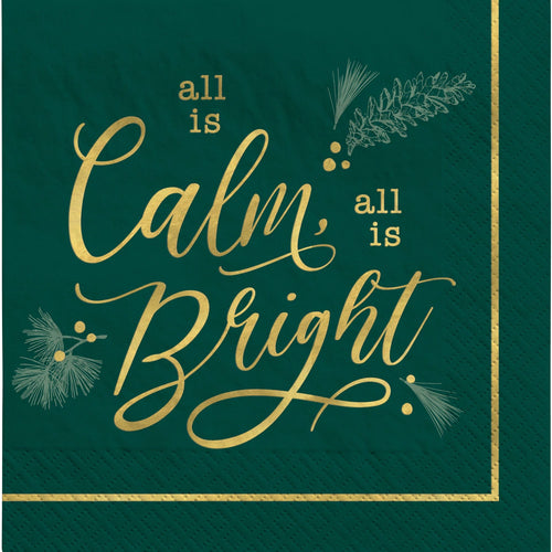Calm & Bright Luncheon Napkins 16ct | Christmas