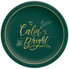 Calm & Bright 10in Round Metallic Paper Plates 8ct | Christmas