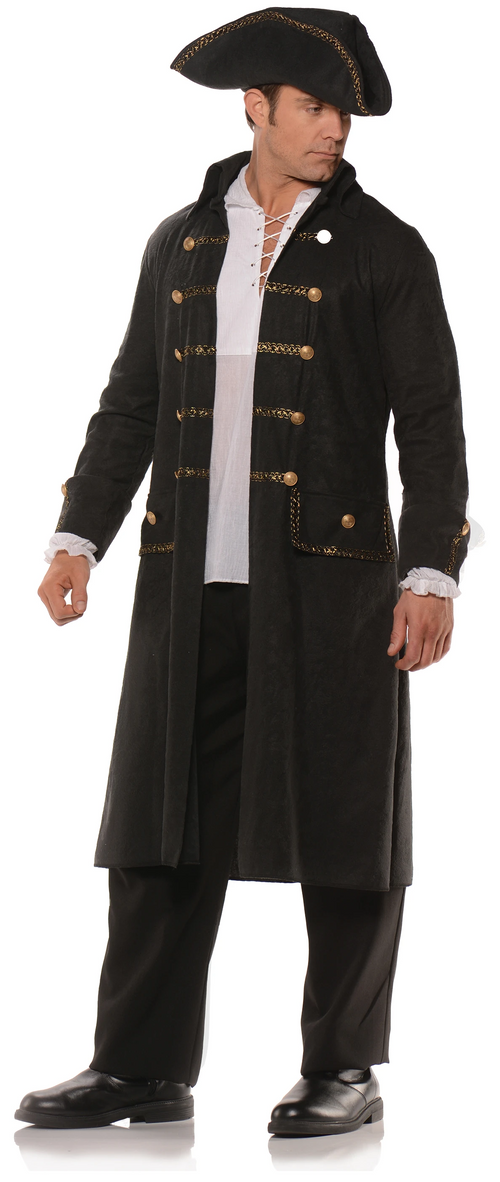 Gold accents on coat and hat