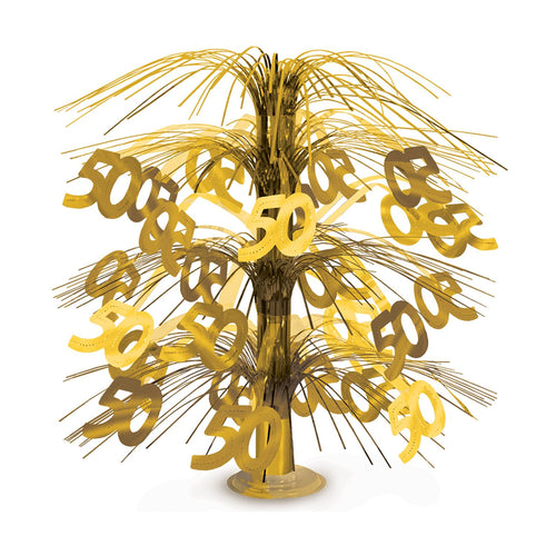 Gold Milestone Cascade Centerpiece - 50