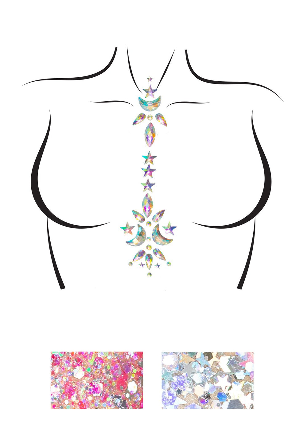 Self Adhesive Cascade Body Jewels