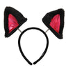 springy black cat ears