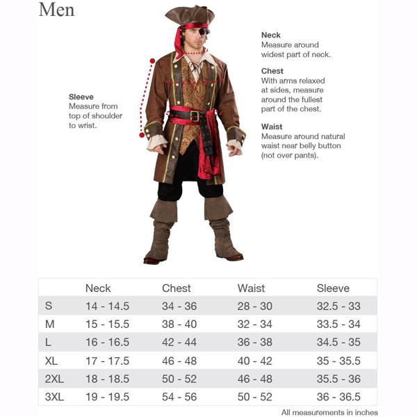 mens size chart