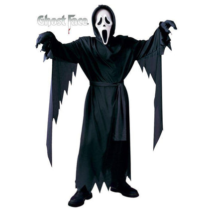 White Ghost Mask and Black Robe