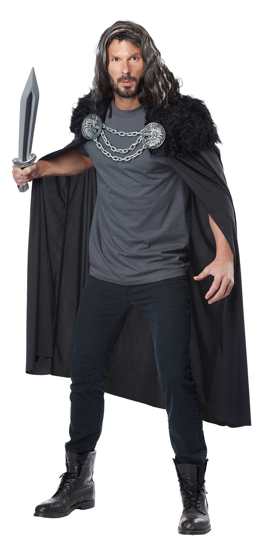 Black cape with fur