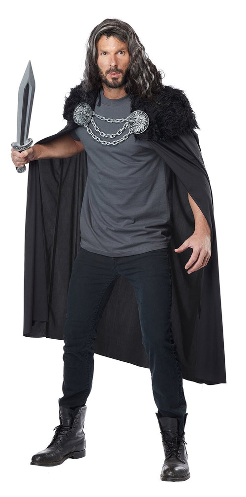 Black cape with fur