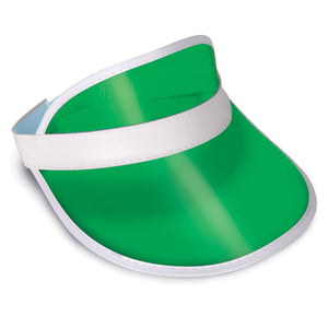 Clear Green Plastic Dealer's Visor | Casino