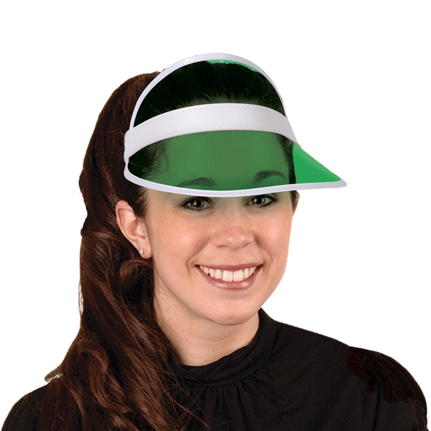 Clear Green Plastic Dealer's Visor | Casino