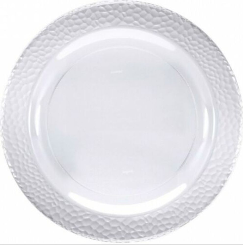 Clear Pebble 10.25in Plates - 10ct