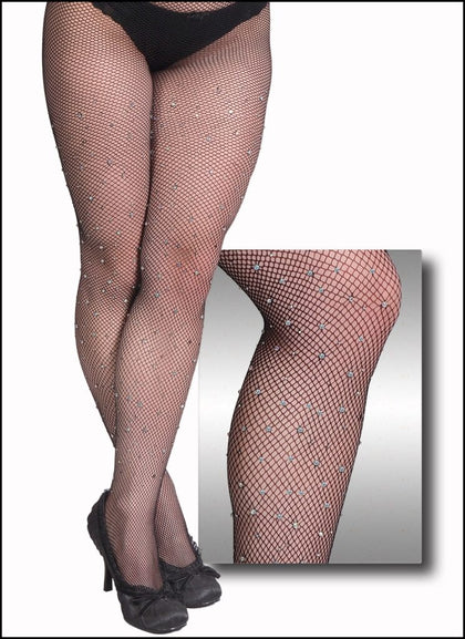 Fishnet Pantyhose with Stones