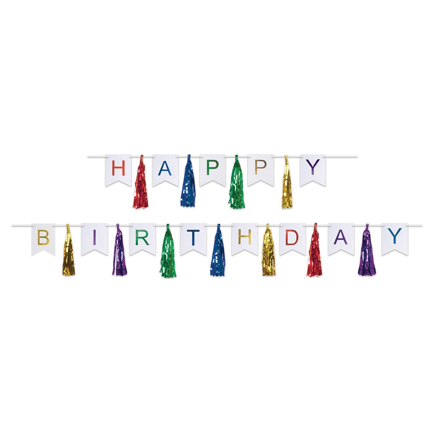 Colorful Happy Birthday Tassel Streamer