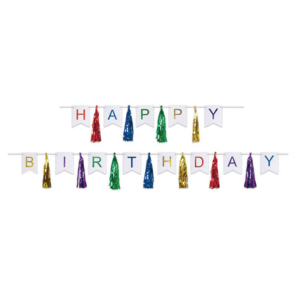 Colorful Happy Birthday Tassel Streamer