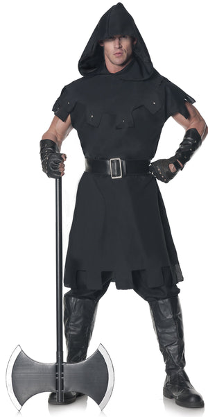 Faux leather studded arm cuffs included