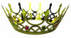 Gold textured crown with jewels