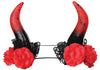 Red and Black Horns Headpiece