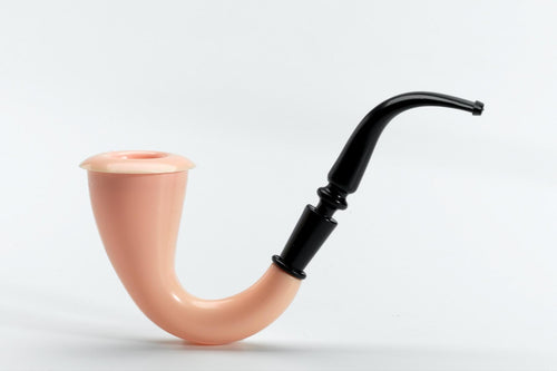 Detective pipe with black mouth piece