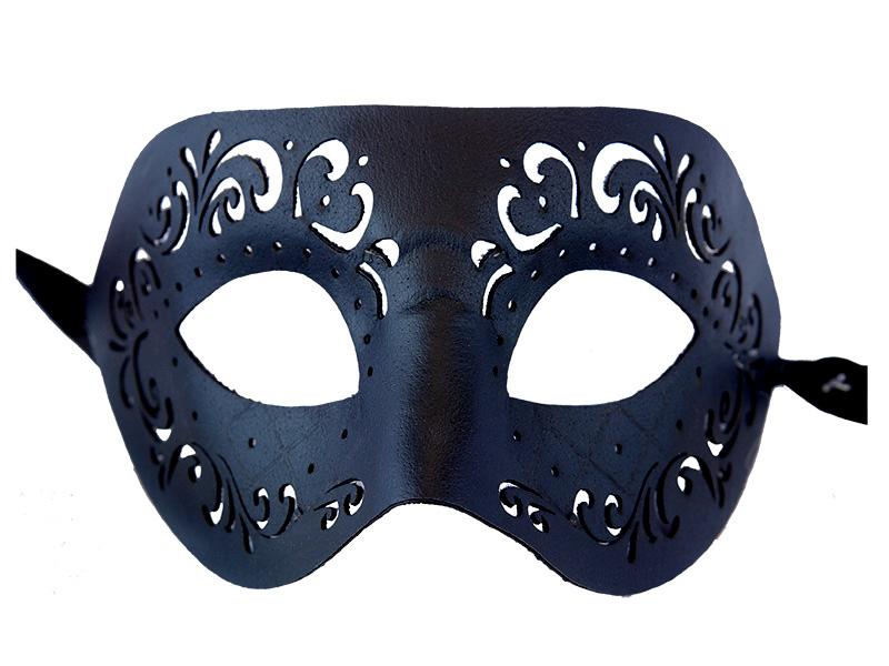 Faux Leather Cutout Mask