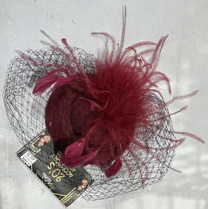 Burgundy Fascinator