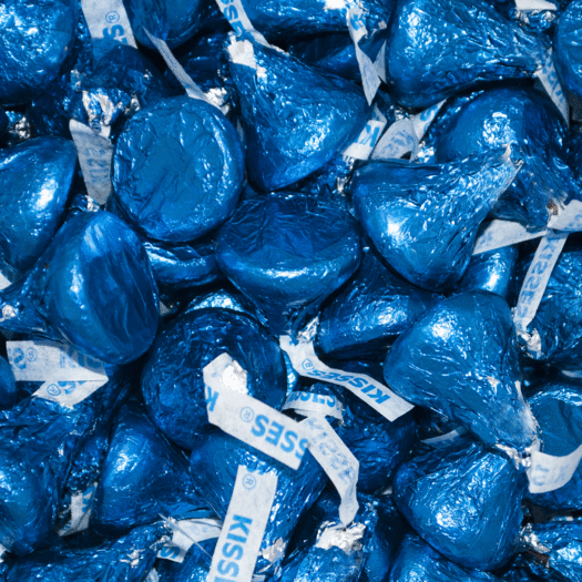 Dark Blue Hershey's Kisses Foil Wrapped Bulk Chocolate Candy