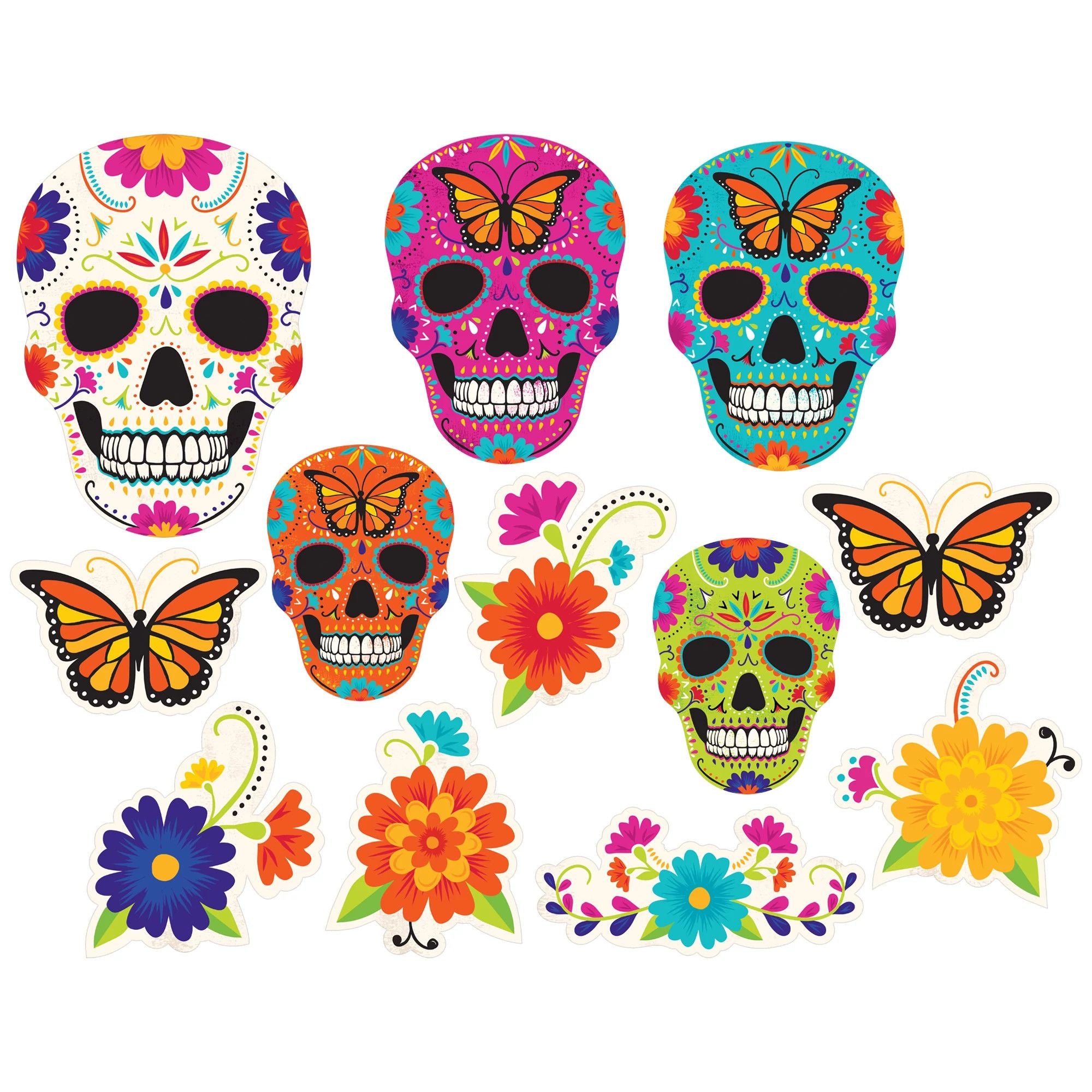 Day Of The Dead Cutouts -12ct