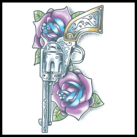 Day of the Dead Pistola Temporary Tattoo - Tinsley Transfers DOD-113
