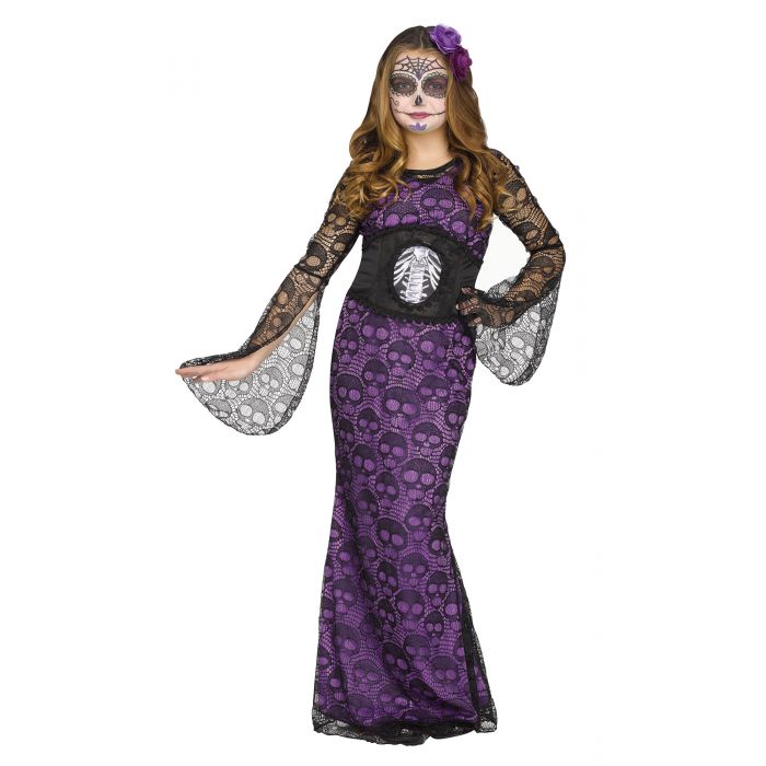 Purple Black Le Muerte Dress