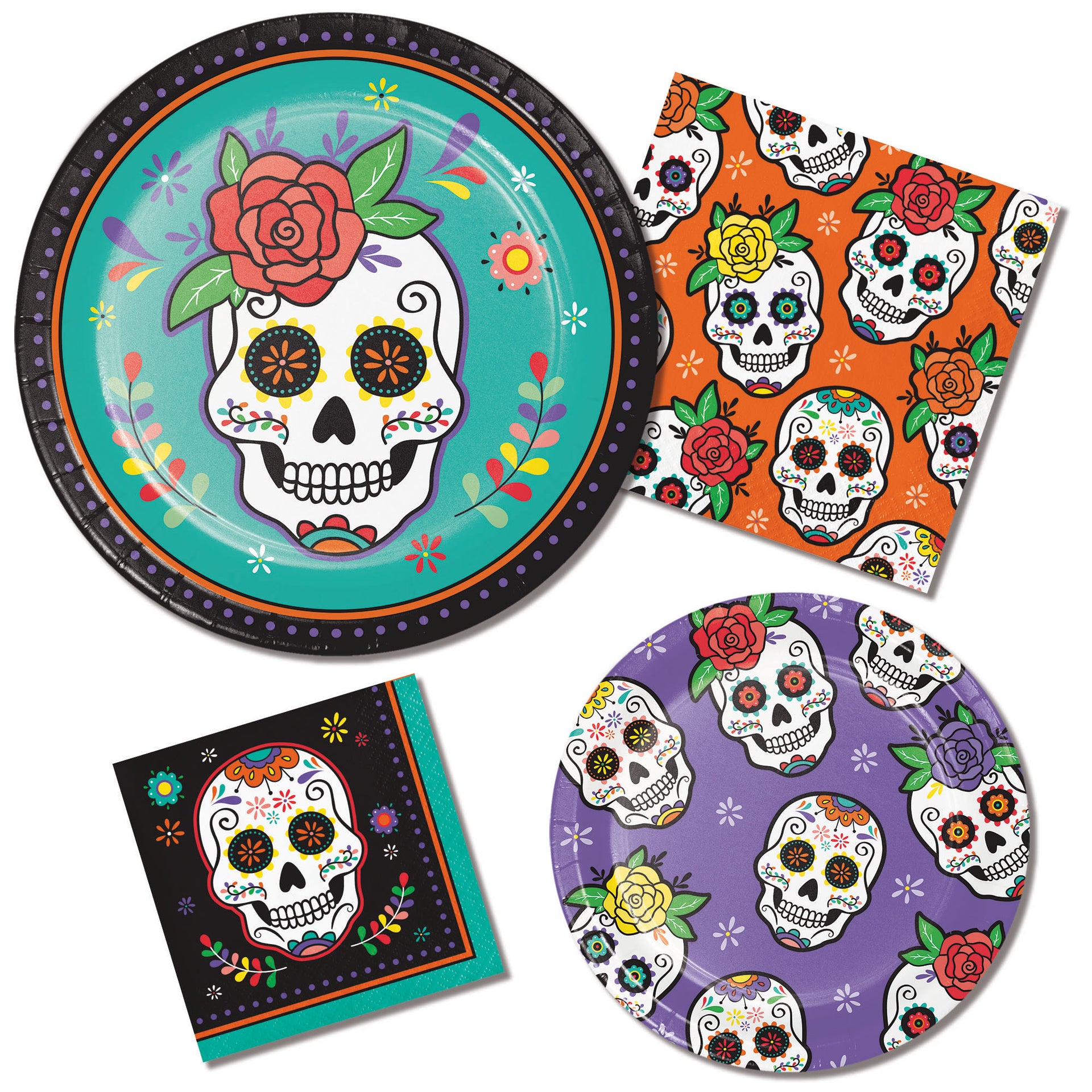Dia De Los Muertos 9in Plates 8ct | Halloween