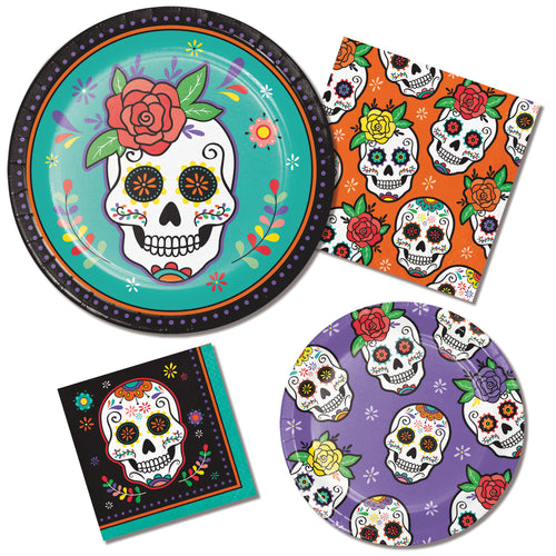 Dia De Los Muertos 9in Plates 8ct | Halloween