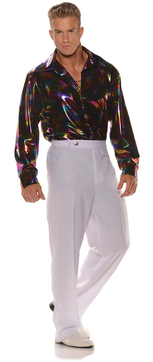 Multi colored button down shirt