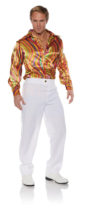 Multi colored button up shirt