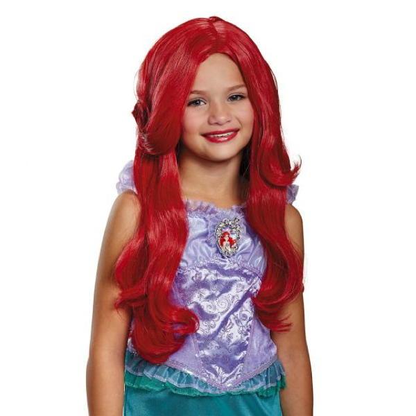Long red wig with light curls