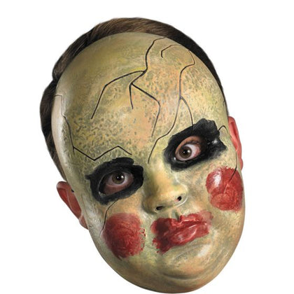 Doll mask with smeared makeup details