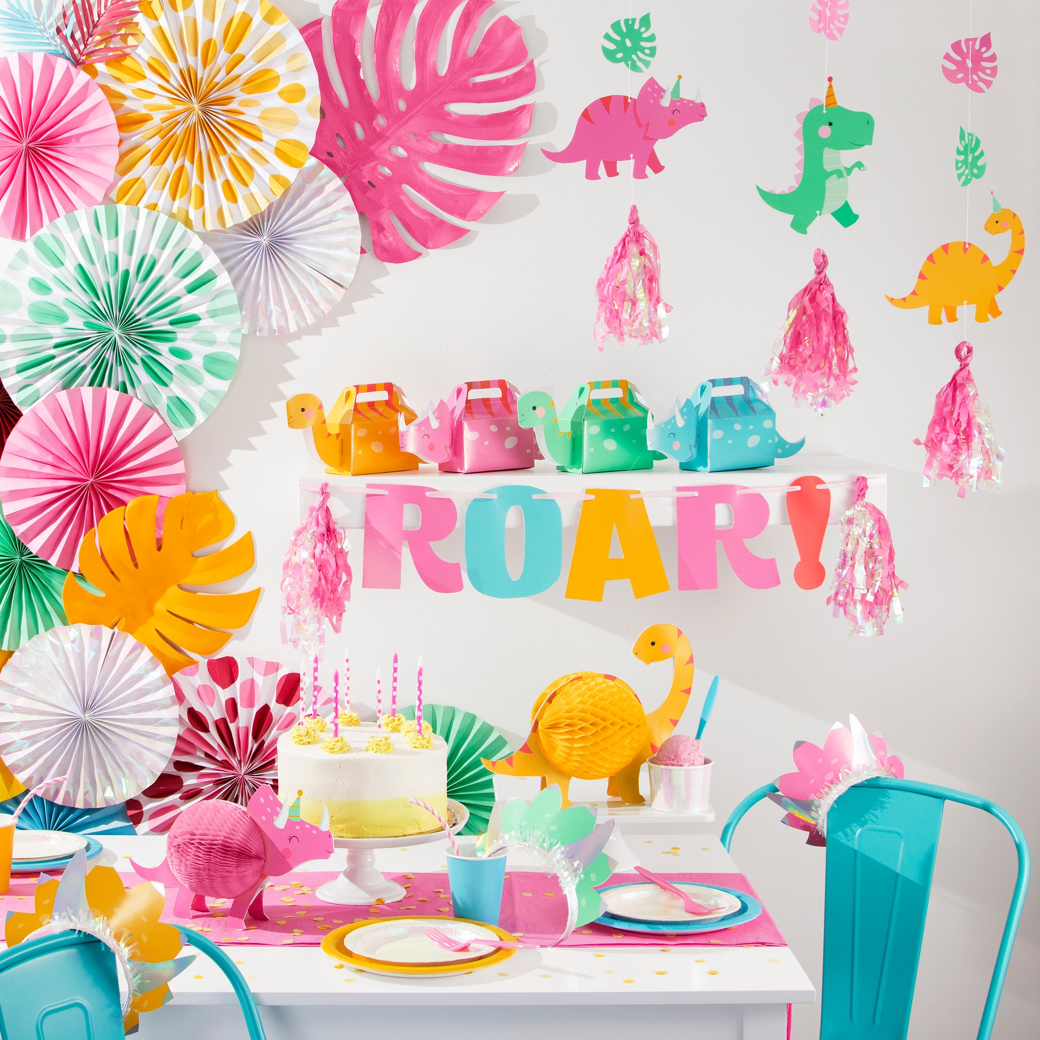 Dinosaur Friends Party Hanging Cutout Decorations | Kid's Birthday