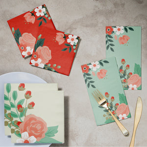 Bold Modern Floral Lunch Napkin 16ct | General Entertaining
