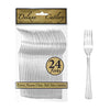 Plastic Forks Extra H.D. - Clear 24 Ct.