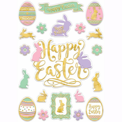 Embossed Foil Window Decals  | Easter