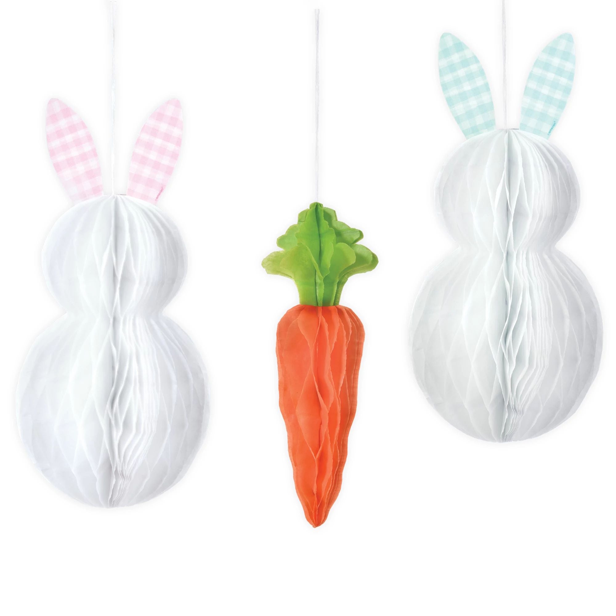 Honeycomb Hanging Decoration 3pc | Easter
