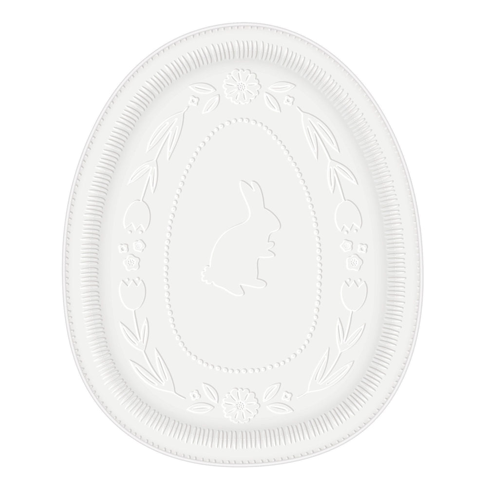Egg-Shaped Melamine Platter