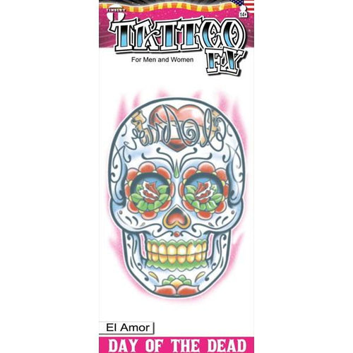 El Amor Skull Tattoo