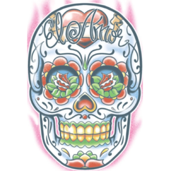temporary tattoo sugar skull