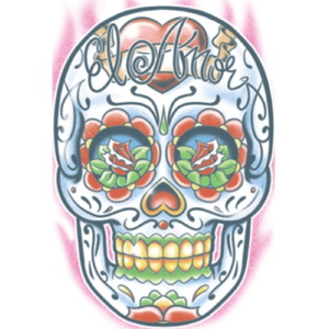 temporary tattoo sugar skull