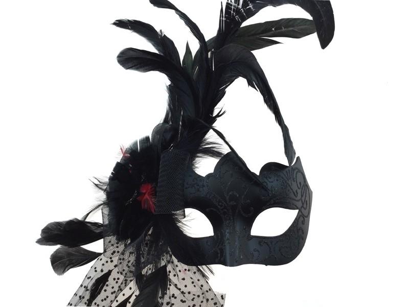 Flower with Ribbon and Feather Side 