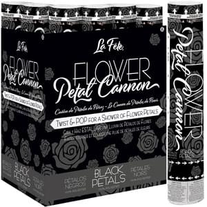 Black 12" Flower Petal Cannon 1pc