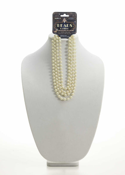 20' fake pearl bead necklace - 72