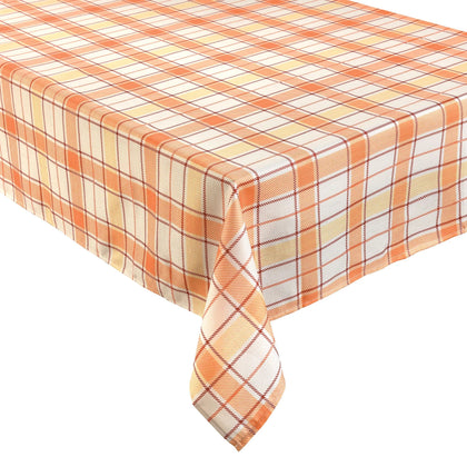 Fall Plaid Printed Fabric Table Cover